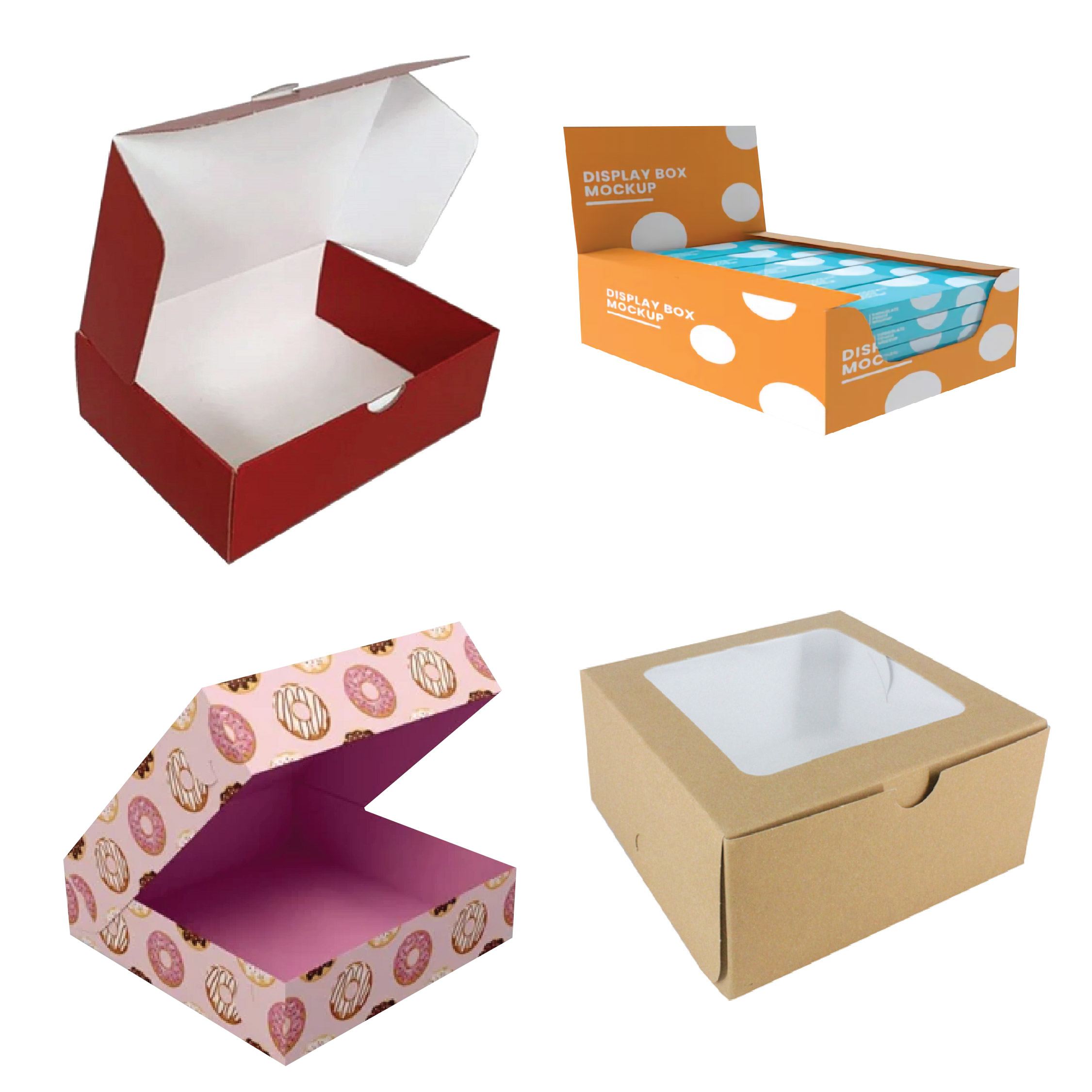 Custom Auto Bottom Display Lid Boxes printing PK Custom Auto Bottom Display Lid Boxes printing PK